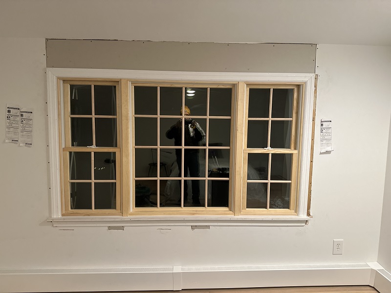 Wall Reframing For Andersen 400 Series WIndow Wilton, CT